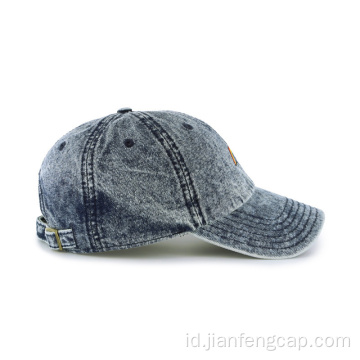 Topi baseball denim fashion cuci salju